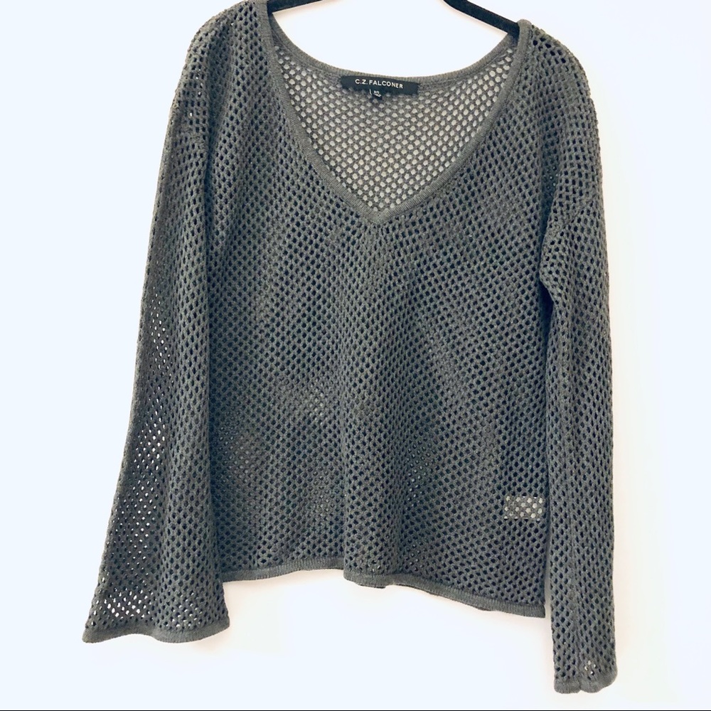 C.Z. Falconer Open Knit Sweater